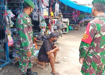 Sambangi Pajak Delima Guna Disiplinkan Protokol Covid-19 Oleh Personel Jajaran Kodim 0208/Asahan