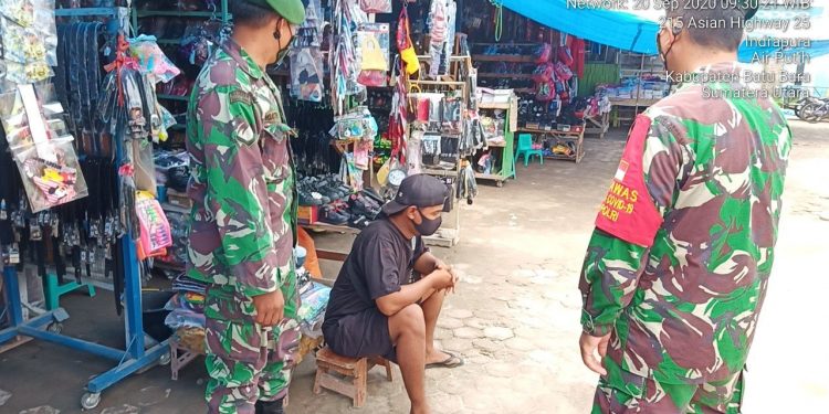 Sambangi Pajak Delima Guna Disiplinkan Protokol Covid-19 Oleh Personel Jajaran Kodim 0208/Asahan