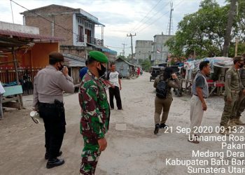 Personel Jajanran Kodim 0208/Asahan Mengingatkan Kepada Warga Masyarakat Untuk Selalu Pakai Masker
