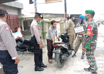 Masih Ditemukannya Masyarakat Yang Tidak Memakai Masker Pada Razia Gabungan Kali Ini