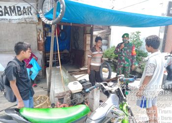 Rutin Menyuarakan Protokol Kesehatan Personel Kodim 0208/Asahan Kepada Warga Binaannya
