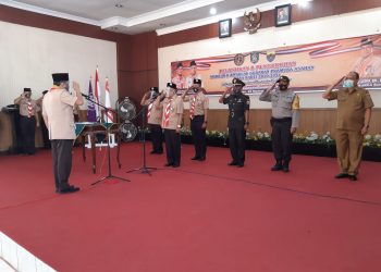 Kodim 0208/Asahan Melalui Danramil 13/BP Hadiri Pelantikan Dan Pengukuhan Mabicab Dan Kwarcab Gerakan Pramuka Asahan Masa Bakti 2019-2024