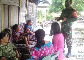 Awasi Berjalannya New Normal Oleh Personel Kodim 0208/Asahan di Tanjung Balai