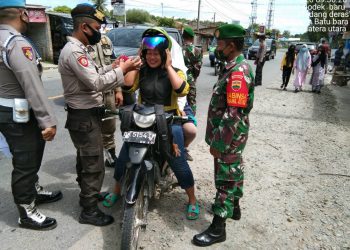 Peduli Warga, Personel Jajaran Kodim 0208/Asahan Ikut Dalam Pelaksanaan Patroli Gabungan Cegah Covid-19