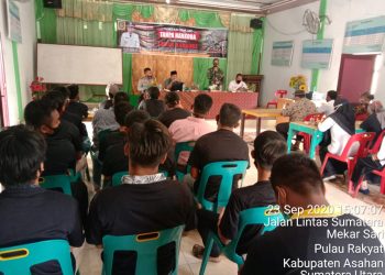 Danramil 16/Pulau Rakyat Kodim 0208/Asahan Berikan Materi Sosialisasi Bahaya Narkoba