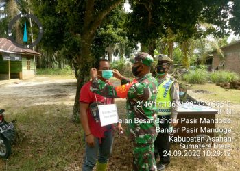 Personel Jajaran Kodim 0208/Asahan Ikuti Serta Apel Dalam Rangka Operasi Yustisi