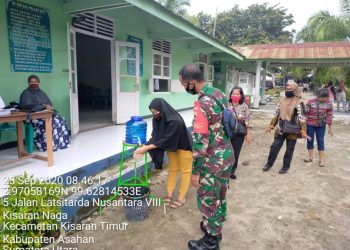 Danramil 06/Kisaran Beserta Anggota Laksanakan Pendampingan Pelayanan KB Kes