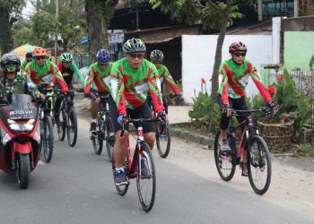 Solidkan Jajaran Korem 022/PT, Danrem 022/PT Kolonel Inf Asep Nugraha Ajak Gowes Bareng