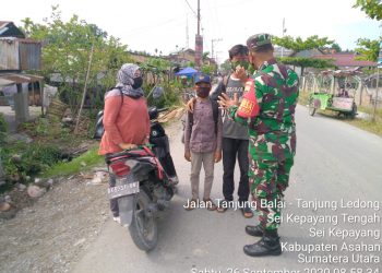 Masih Ada Saja Warga Yang Tertangkap Basah Tidak Memakai Masker Oleh Personel Kodim 0208/Asahan
