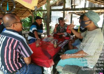 Melalui Mitra Karib, Babinsa Jajaran Kodim 0208/Asahan Perluas Jangkauan Informasi Prokes