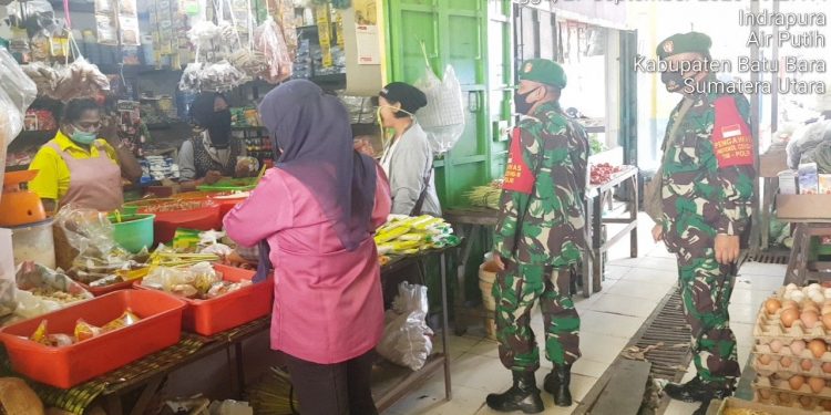 Untuk Sosialisasikan Protokol Kesehatan Personel Jajaran Kodim 0208/Asahan Sambangi Warung Warga