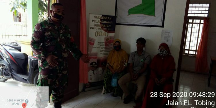 Personel Jajaran Kodim 0208/Asahan Laksanakan Giat Rutin Patroli Wilayah dan Himbauan Sosialisasi Penegakan Disiplin Protokol Kesehatan
