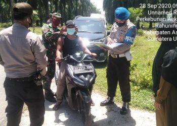 Tak Kenal Lelah Untuk Selalu Himbau Warga Tentang Pencegahan Covid-19 Jajaran Kodim 0208/Asahan Melalui Babinsa