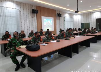 Sambut HUT TNI, Kasdim Pimpin Rapat Di Aula Makodim 0207/Simalungun
