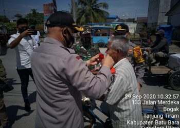 Danramil Beserta Instansi Pemerintah Laksanakan Patroli Wajib Masker Di Wilayah Binaan