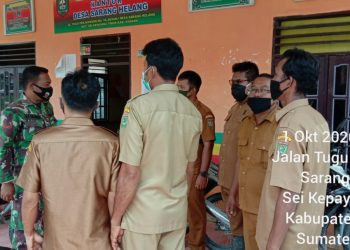 Jadikan Aparat Desa Sebagai Contoh Baik Dalam Mengikuti Protokol KesehatanOleh Personel Jajaran Kodim 0208/Asahan