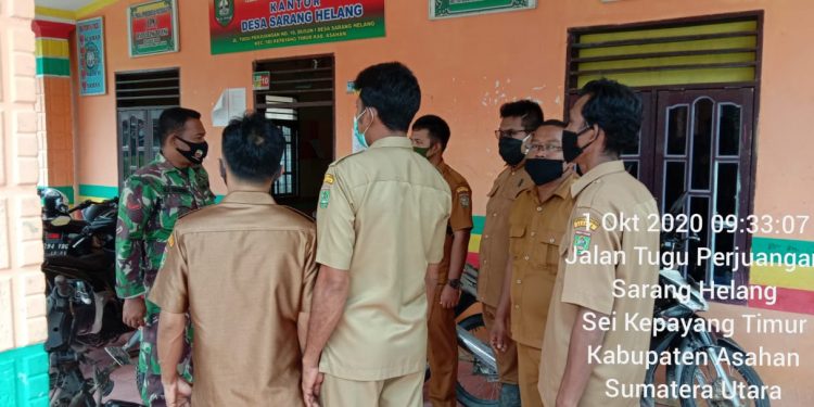 Jadikan Aparat Desa Sebagai Contoh Baik Dalam Mengikuti Protokol KesehatanOleh Personel Jajaran Kodim 0208/Asahan
