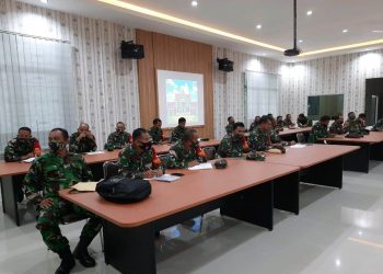 Danramil 07/Pasar Baru Pimpin Rapat Evaluasi Progja Bersama Staf Jajaran Kodim 0207/Simalungun