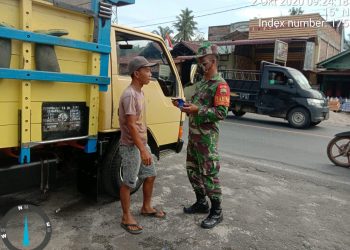 Kodim 0208/Asahan Pelopori Pencegahan Covid-19 Melalui Himbauan Protokol Kesehatan