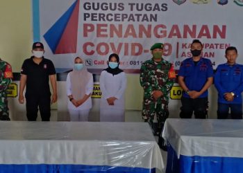 Lakukan Penjagaan Posko Pengamanan Gugus Tugas Covid-19 Oleh Jajaran Kodim 0208/Asahan