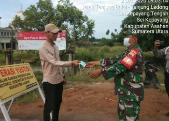 Jajaran Kodim 0208/Asahan Laksanakan Penyisiran Cegah Covid-19 Bersama Instansi Terkait
