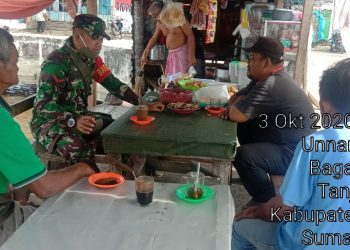 Ditengah Covid-19, PersonelJajaran Kodim 0208/Asahan Melalui Koramil 08/PB Tetap Laksanakan Komsos Bersama Masyarakat
