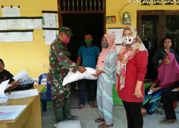 Jajaran Kodim 0208/Asahan Dampingi Pendistribusian Sembako Dari Kementrian Sosial