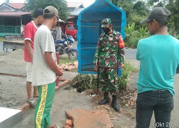 Personel Jajaran Kodim0208/Asahan Perketat Pengawasan Protokol Kesehatan Di Tanjung Balai