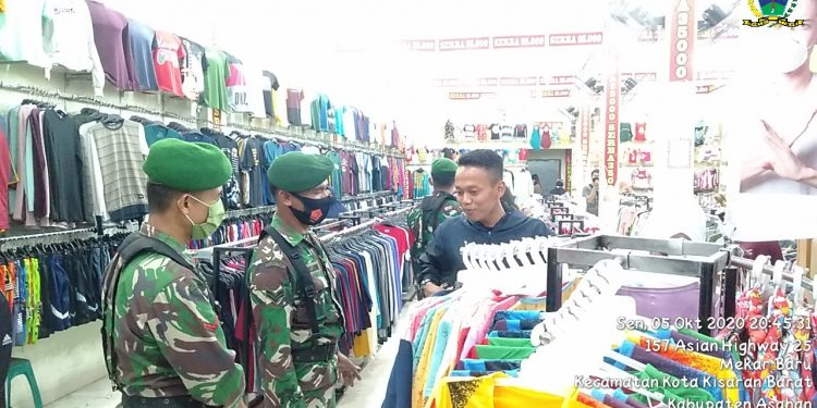 Penegakan Protokol Kesehatan Oleh Personel Jajaran Kodim 0208/Asahan Bersama Instansi Terkait Penegakan Protokol Kesehatan Oleh Personel Jajaran Kodim 0208/Asahan Bersama Instansi Terkait