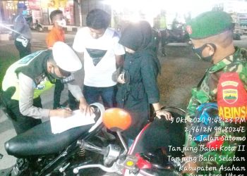 Pengawalan Protokol Kesehatan Oleh Personel Jajaran Kodim 0208/Asahan