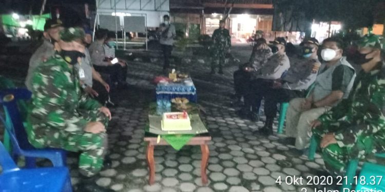 Danramil 11/Simpang Empat Kodim 0208/Asahan Menerima Kunjungan Kapolsek Simpang Empat Dalam Rangka HUT TNI Ke 75 Tahun