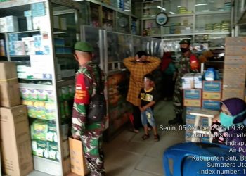 Putuskan Mata Rantai Covid-19, personel Jaajran Kodim 0208/Asahan Lakukan Patroli Sesering Mungkin