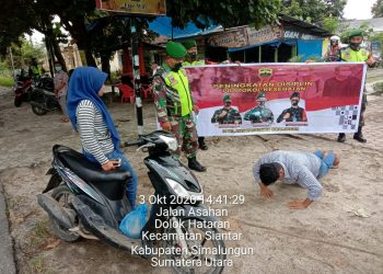 Sinegritas TNI dan Polri Dalam Operasi Yustisi di Simpang Bahjambi Kabupaten Simalungun