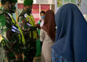 Personel Jajaran Kodim 0207/Simalungun Rutin Laksanakan Sosialisasi Penegakan Disiplin Protokol Kesehatan di Suzuya