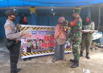 Personel Kodim 0208/Asahan Melalui Koramil 03/Lima Puluh Bersama Polsek Laksanakan Patroli Yustisi