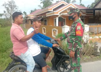 Personel Jajaran Kodim 0208/Asahan Himbau Warga Binaan Bekerjasama Memberantas Covid-19
