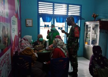 Jajaran Kodim 0208/Asahan Berkoordinasi Dengan Petugas Puskesmas Agar Himbau Masyarakat Dalam Mengikuti Protokol Kesehatan