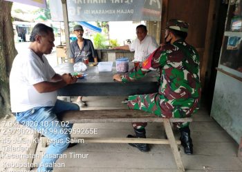 Ditengah Covid-19, Personel Jaajran Kodim 0208/Asahan Laksanakan Komsos Bersama Warga Binaan