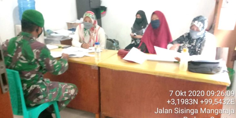Personel Jajaran Kodim 0208/Asahan Terapkan Strategi Pemerintah Dalam Menangani Covid-19