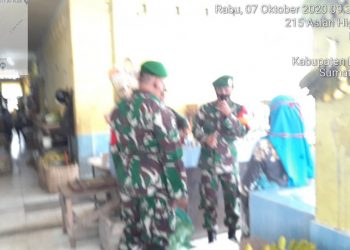Inilah Yang Dilaksanakan Personel Jajaran Kodim 0208/Asahan Di Pajak Delima Semenjak Pandemi Berlangsung