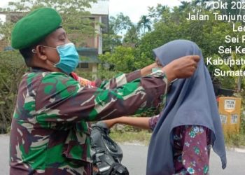 Jajaran Kodim 0208/Asahan Tuang Informasi Protokol Kesehatan Kepada Warga Binaan