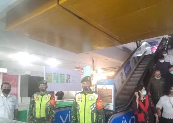 Pelda Albadri Kodim 0207/Simalungun Himbau Pengunjung Siantar Plaza Patuhi Protokol Kesehatan