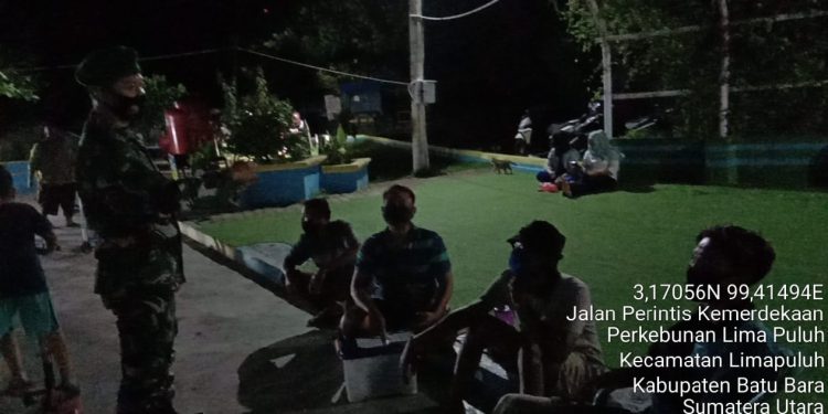 Laksanakan Patroli Covid-19, Bersama Personel Jajaran Kodim 0208/Asahan Dengan Instansi Terkait