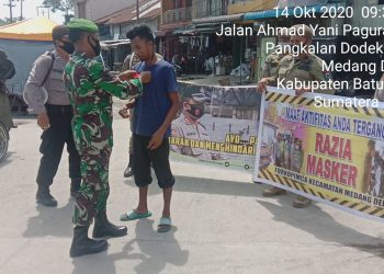 Kompak, TNI-Polri Laksanakan Razia Masker Cegah Covid-19