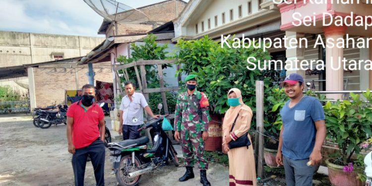 Personil Jajaran Kodim 0208/Asahan Lakukan Komsos Terkait Pentingnya Masker Di Masa Pandemi Covid-19