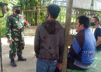 Cegah Cluster Baru, Personel Jaajran Kodim 0208/Asahan Lakukan Giat Pengawasan Protkes