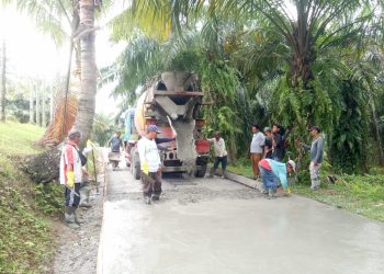 Mantap... jalan Ke Asrama Makorem 022/Pantai Timur Sudah Hampir Selesai Diperbaiki