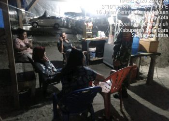 Antisipasi Gangguan Kamtibmas, Personel Jajaran Kodim 0208/Asahan Laksanakan Patroli Gabungan