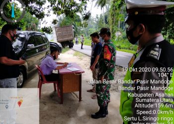 Beberapa Elemen Masyarakat Turut Berpartisipasi Dalam Giat Ops Yustisi Kali Ini Bersama Kodim 0208/Asahan