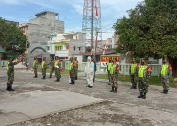 Kodim 0207/Simalungun Bersama Forkopimcam Serbelawan Gelar Apel Sinergitas Penegakan Disiplin Protokol Kesehatan